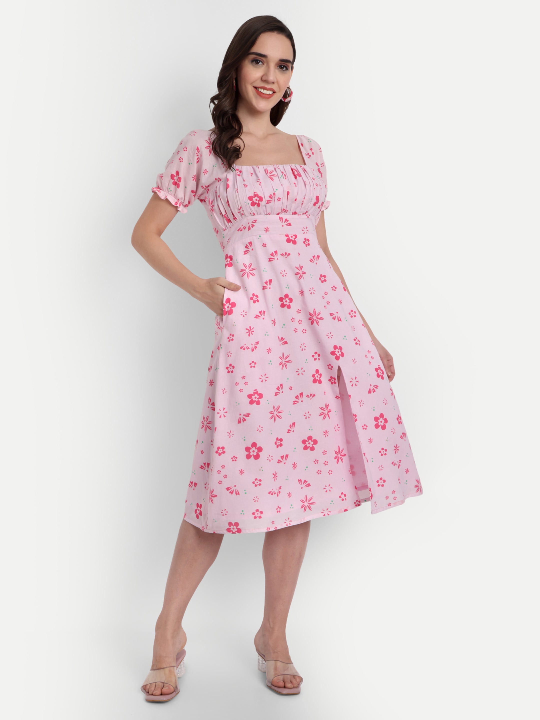 Pink Floral Dress