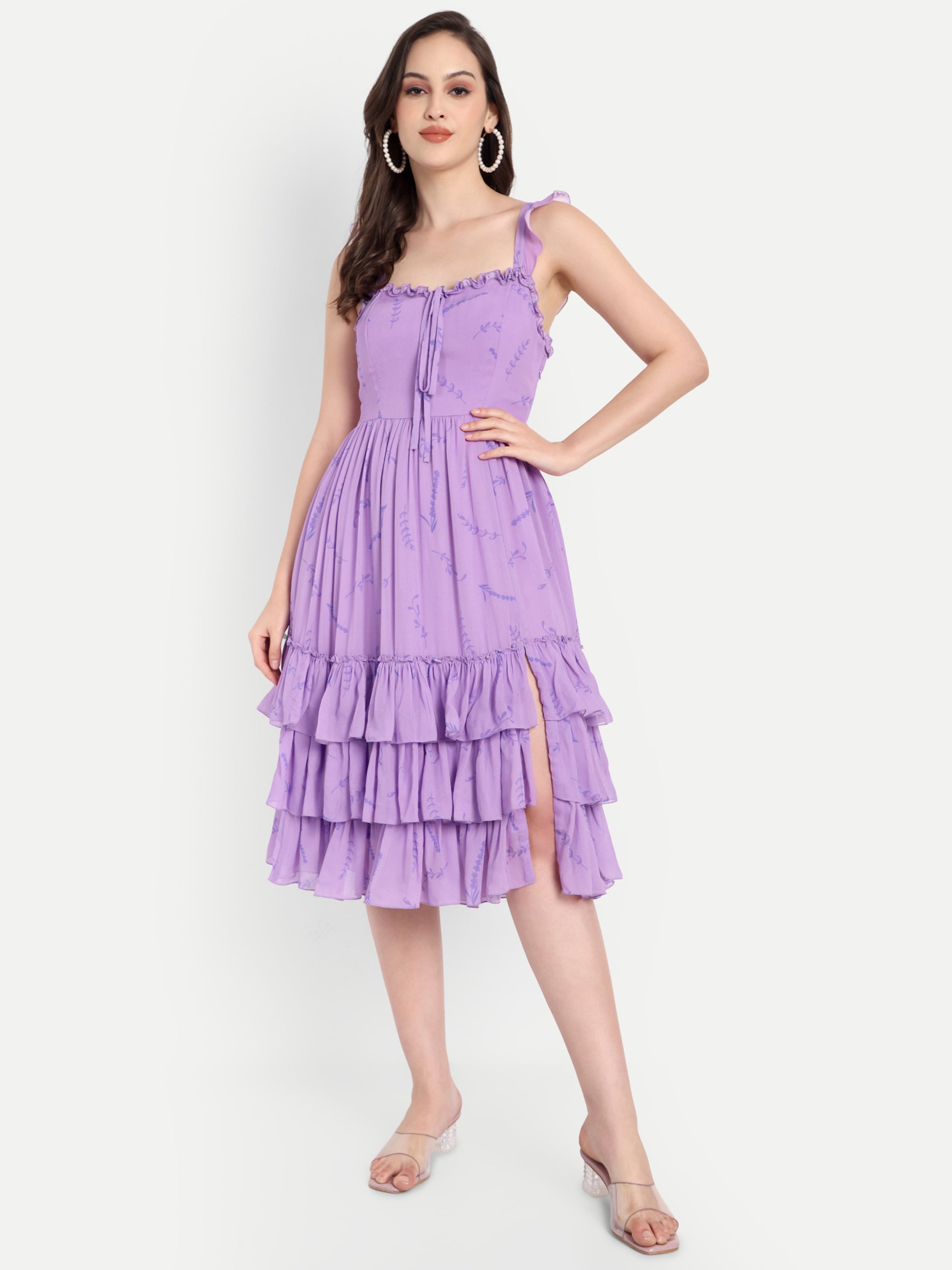 Lavender Midi Dress