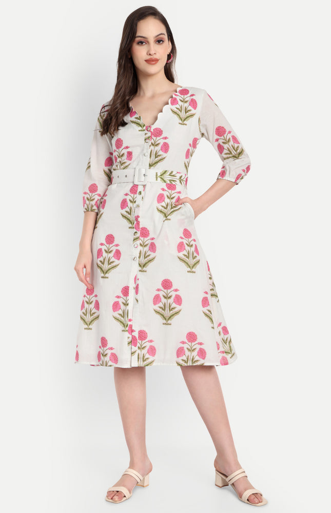 V- Neck Shirt Dress