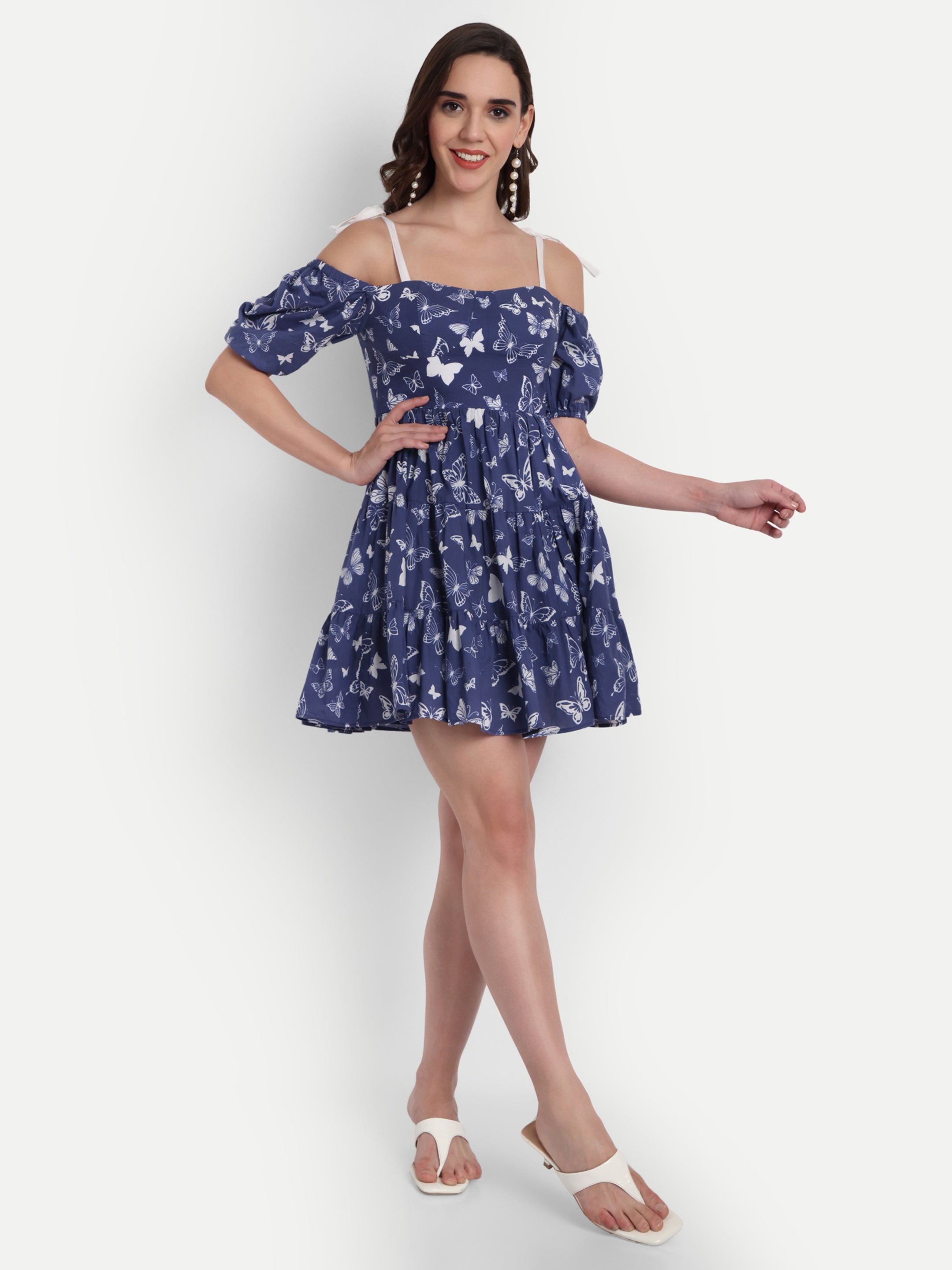 Butterfly Print Mini Dress