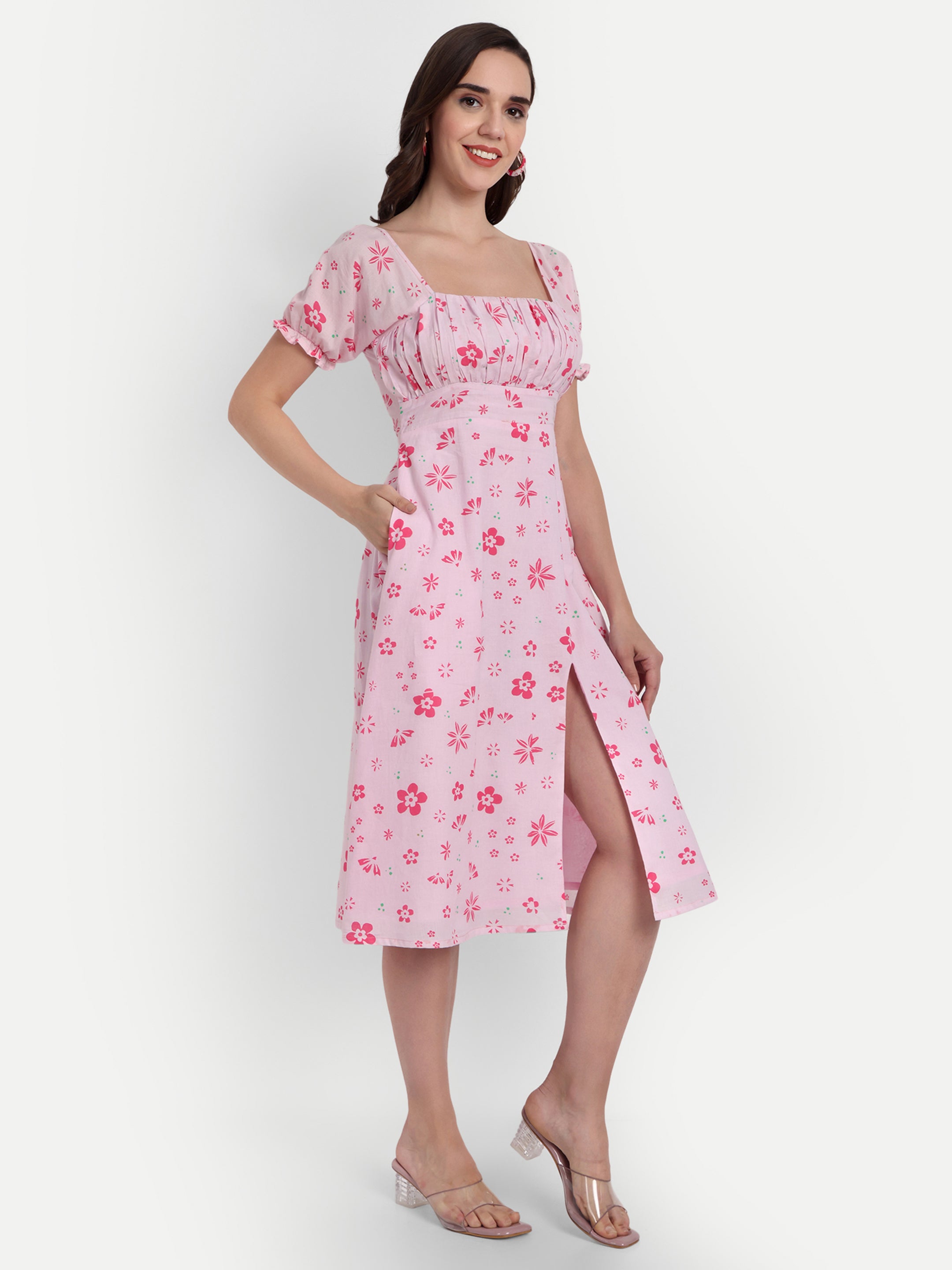 Pink Floral Dress