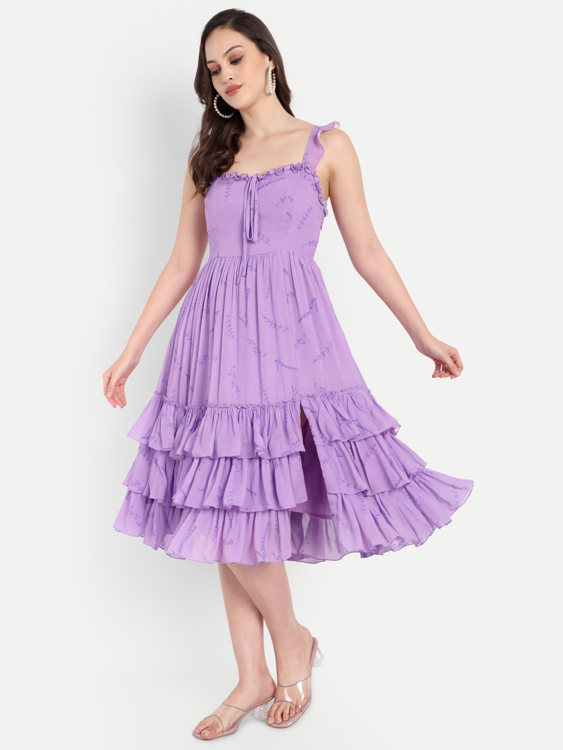 Lavender Midi Dress