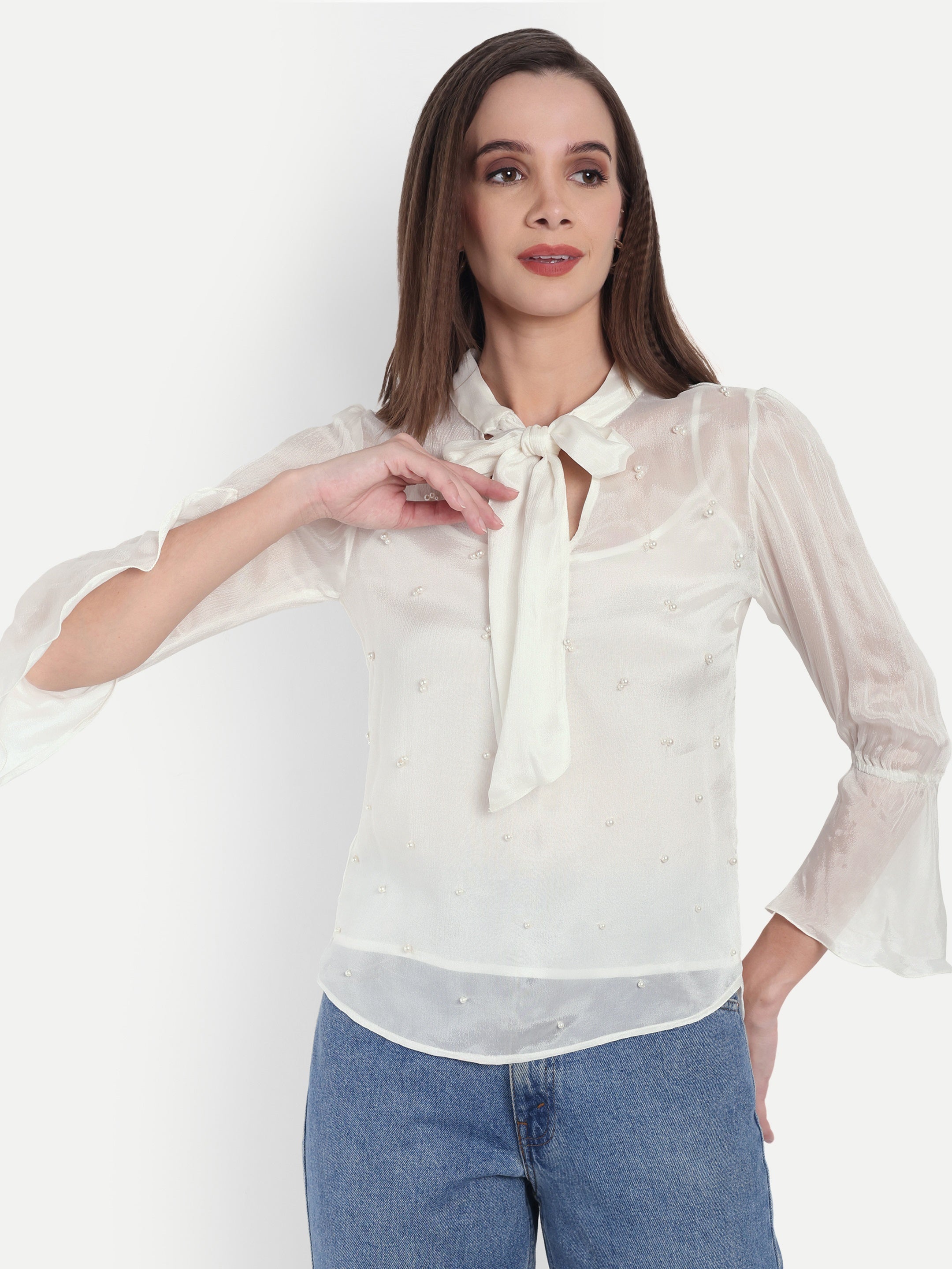 Pearl Chiffon Top