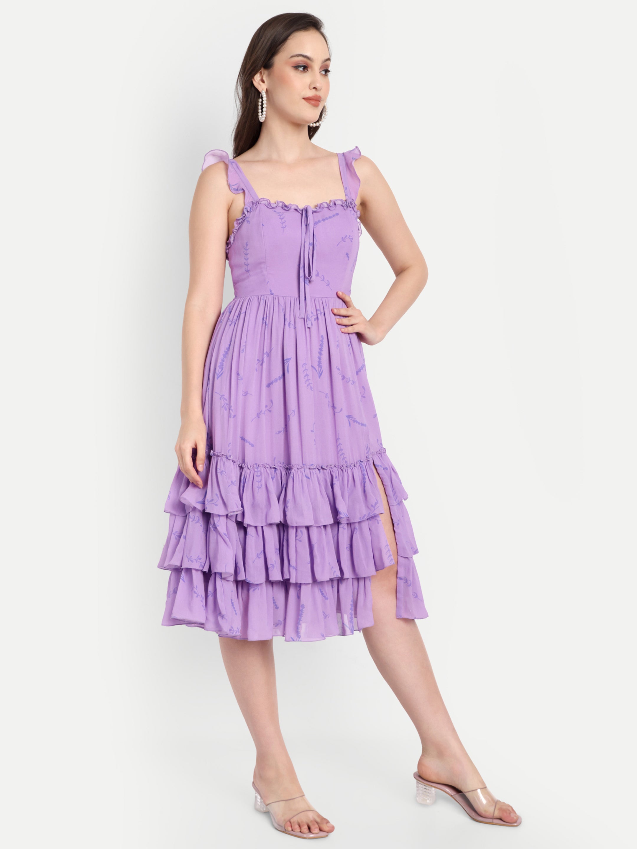 Lavender Midi Dress
