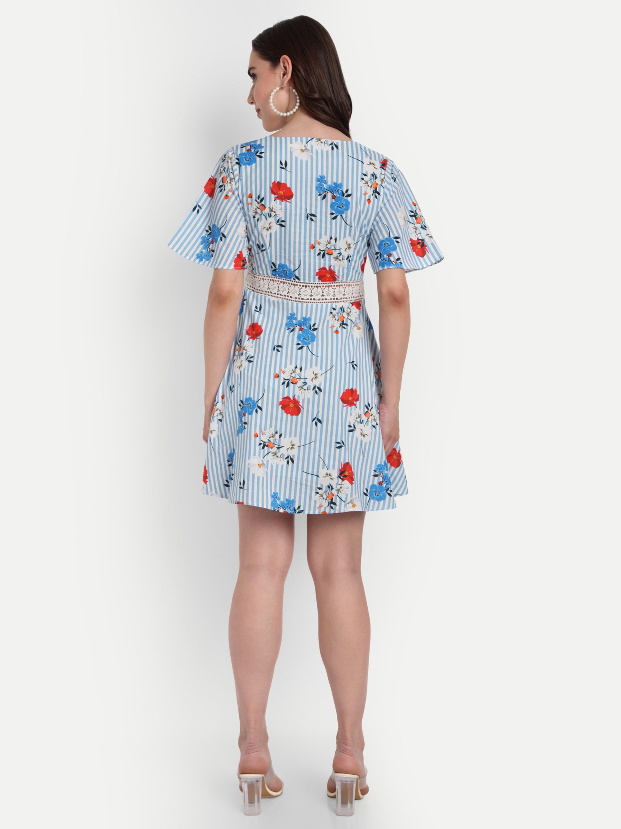 Floral Lace Mini Dress
