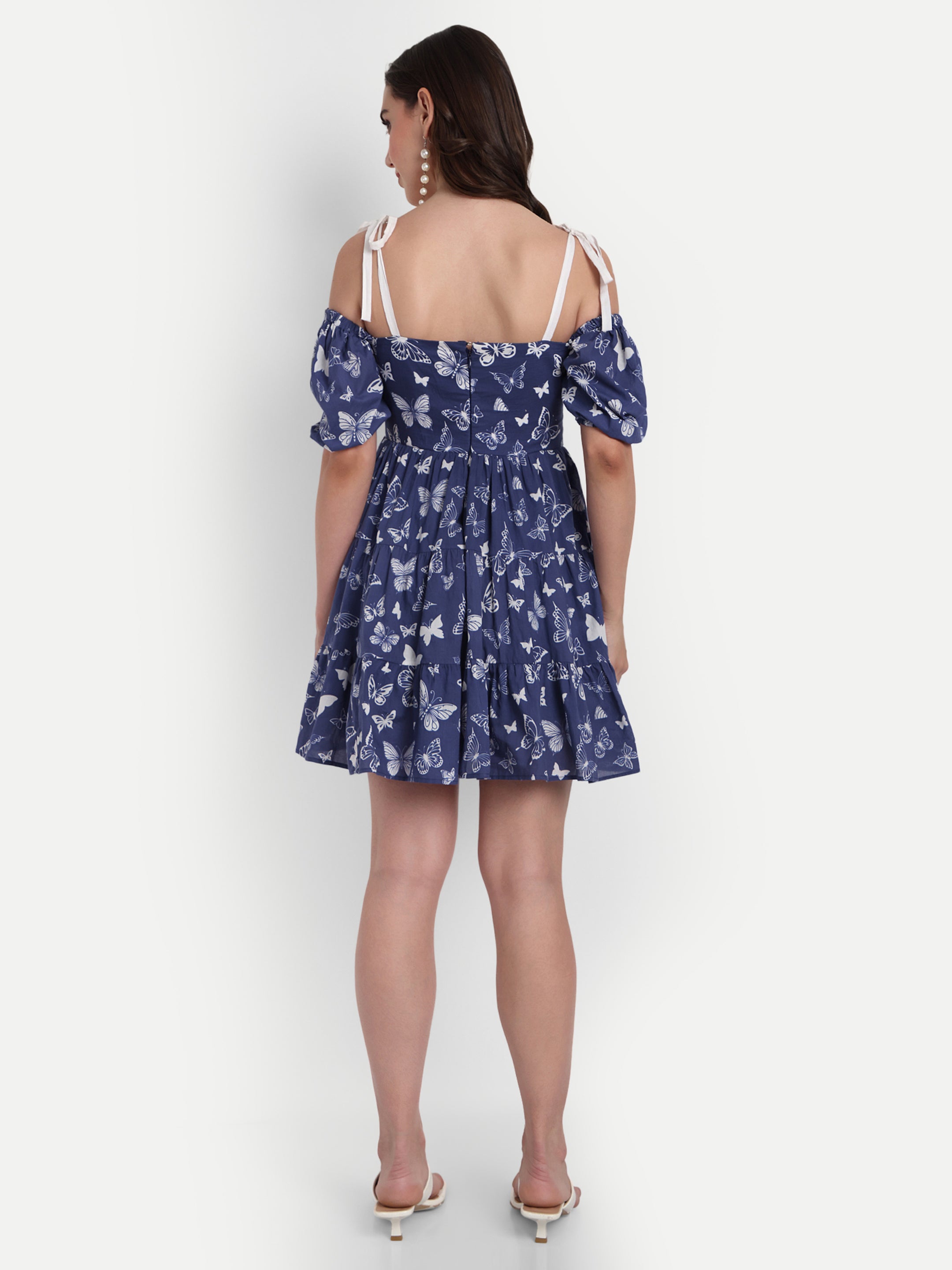 Butterfly Print Mini Dress