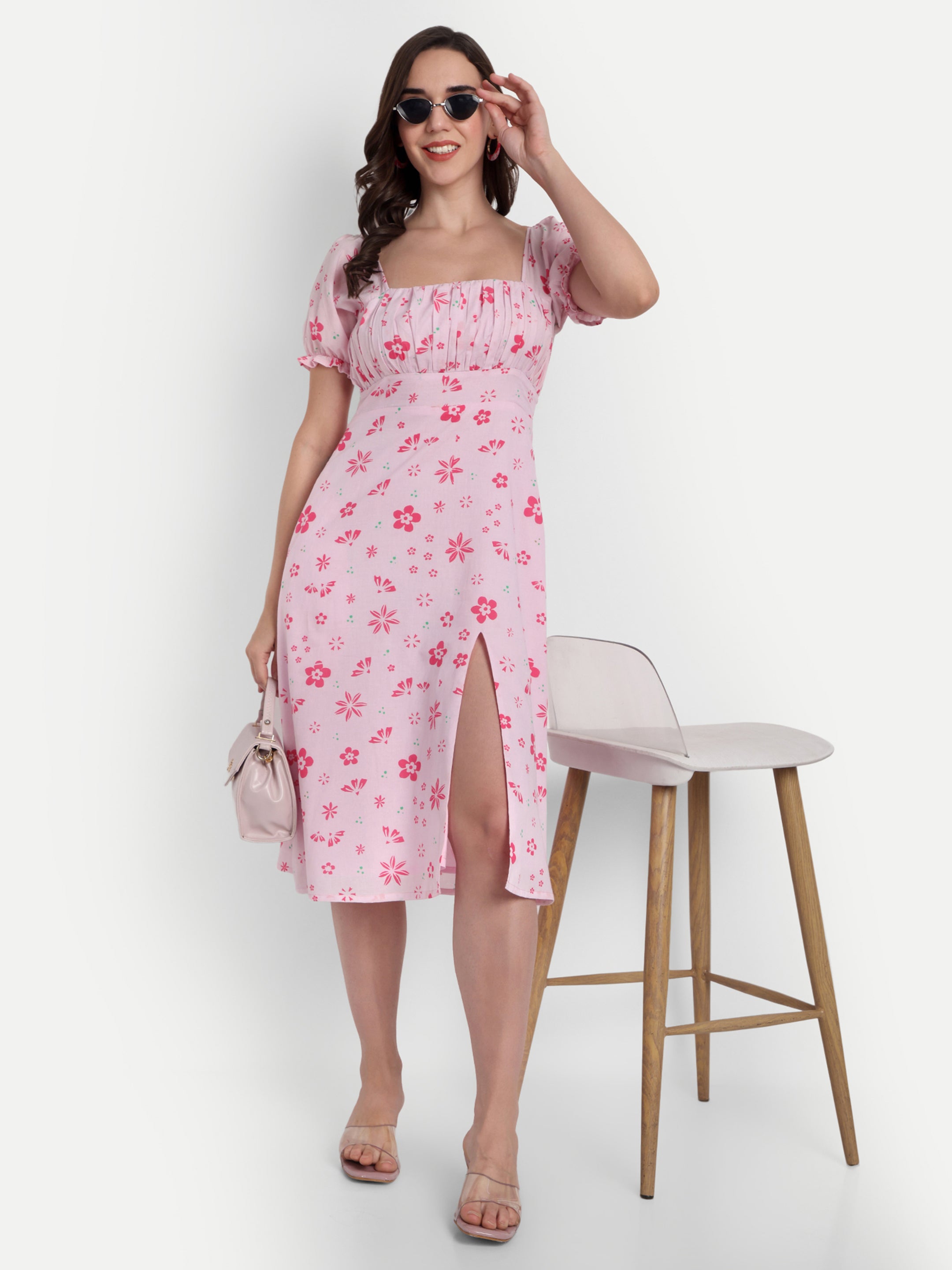 Pink Floral Dress