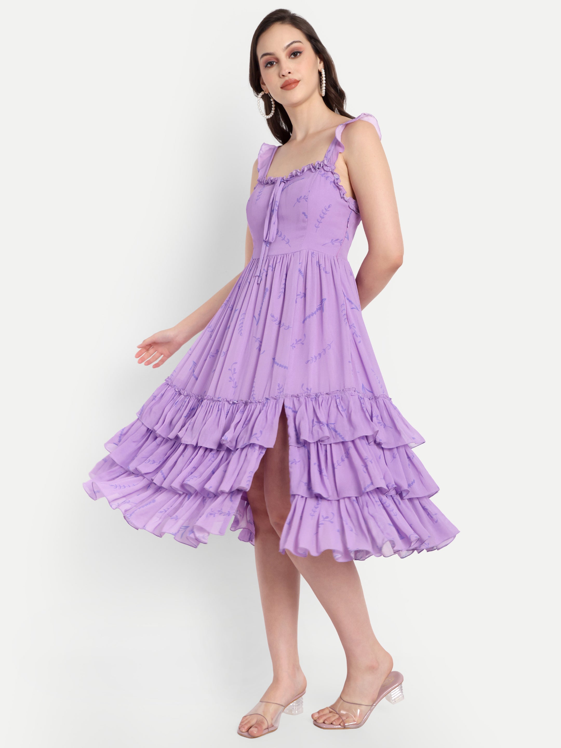 Lavender Midi Dress