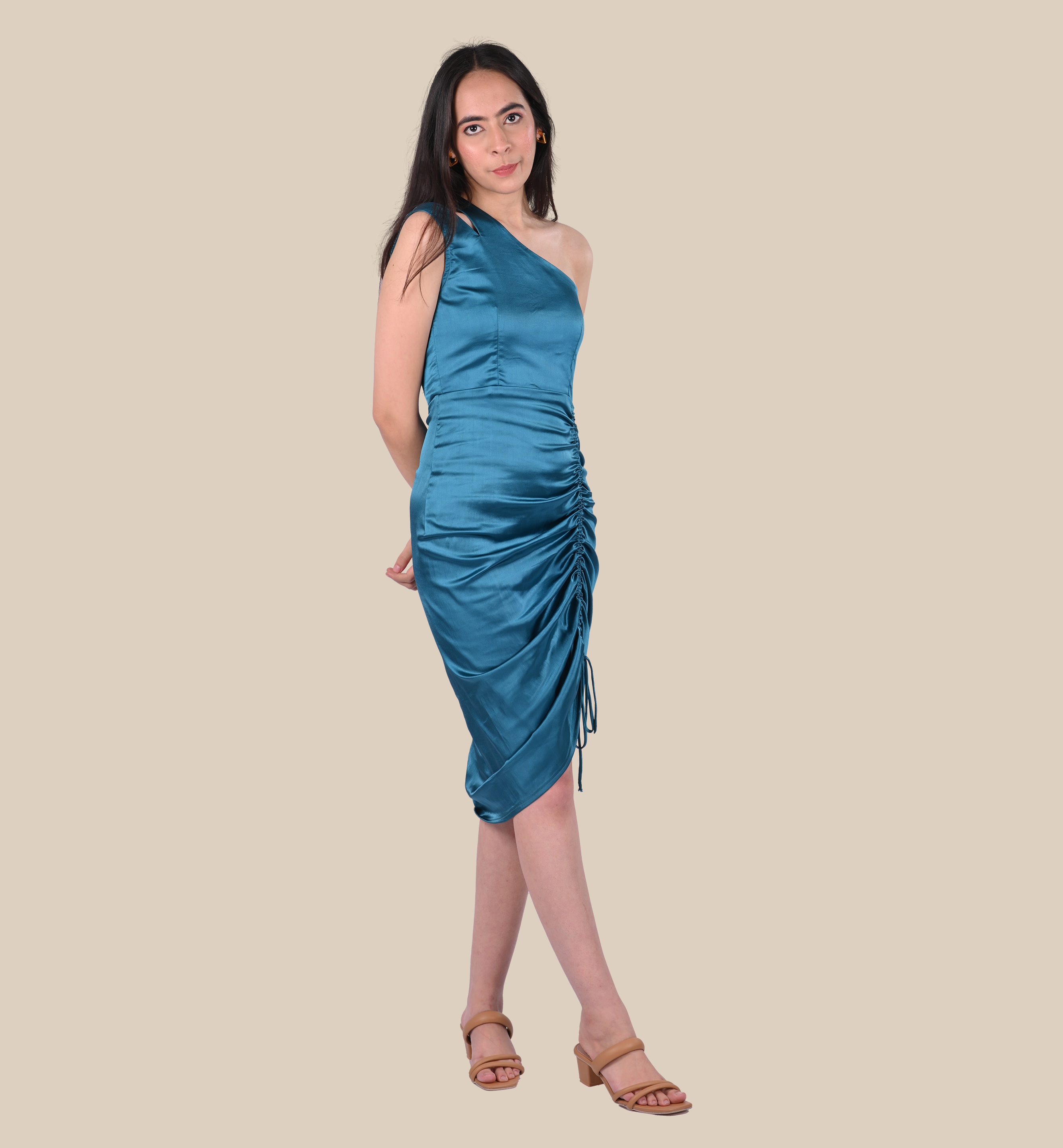 One shoulder Midi Dress